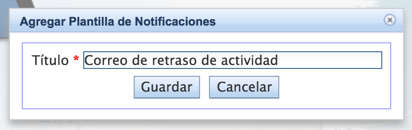 Diálogo crear plantilla de notificación